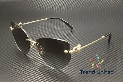 Pre-owned Tiffany & Co Tiffany Tf3096 60213c Pale Gold Grey Gradient 60 Mm Women's Sunglasses