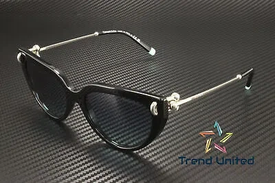 Pre-owned Tiffany & Co Tiffany Tf4195 80019s Black Azure Gradient Blue 54 Mm Women's Sunglasses