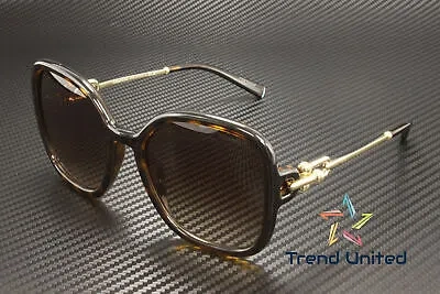Pre-owned Tiffany & Co Tiffany Tf4202u 80153b Havana Brown Gradient 57 Mm Women's Sunglasses