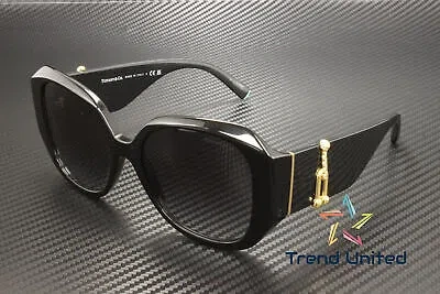 Pre-owned Tiffany & Co Tiffany Tf4207b 80013c Black Grey Gradient 55 Mm Women's Sunglasses