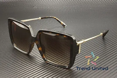 Pre-owned Tiffany & Co Tiffany Tf4212u 80153b Havana Brown Gradient 55 Mm Women's Sunglasses