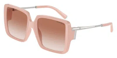 Pre-owned Tiffany & Co Tiffany Tf4212u Sunglasses Cloud Pink/silver / Pink Gradient 100% Authentic
