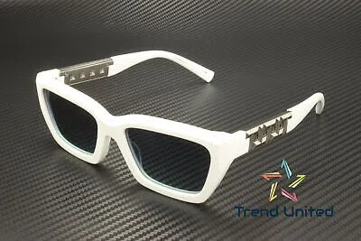 Pre-owned Tiffany & Co Tiffany Tf4213 83929s Bright White Azure Gradient Blue 54 Mm Women's Sunglasses