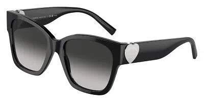 Pre-owned Tiffany & Co Tiffany Tf4216f Sunglasses Women Black / Gray Gradient 54mm 100% Authentic