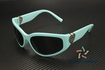 Pre-owned Tiffany & Co Tiffany Tf4217 838887 Tiffany Blue Dark Grey 59 Mm Women's Sunglasses In Gray