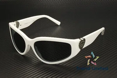 Pre-owned Tiffany & Co Tiffany Tf4217 839287 Bright White Dark Grey 59 Mm Women's Sunglasses In Gray