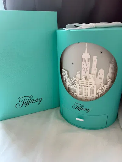 Pre-owned Tiffany & Co Tiffany Vip Gift Spinning Lamp Jewelry Box In Blue