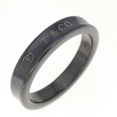 Pre-owned Tiffany & Co Titanium Band Ring () In Black