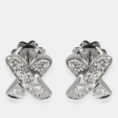 Pre-owned Tiffany & Co White Gold 0.35 Ctw Vintage Earrings