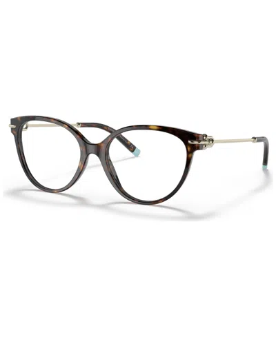 Tiffany & Co Women's Cat Eye Eyeglasses Tf2217 In Havana