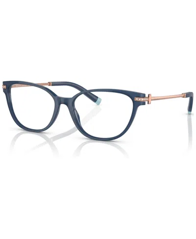 Tiffany & Co Women's Cat Eye Eyeglasses, Tf2223b52-o In Opal Blue