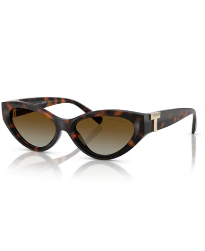 Tiffany & Co Women's Polarized Sunglasses Tf4225u In Havana