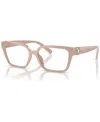 Tiffany & Co Women's Rectangle Eyeglasses, Tf2232u 53 In Cloud Pink