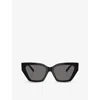 Tiffany & Co Womens Tf4218 Irregular-frame Acetate Sunglasses Black In Black