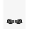 Tiffany & Co . Cat-eye Sunglasses With Chain Detail In Black