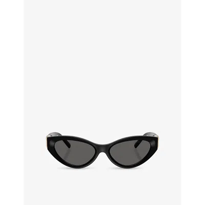 Tiffany & Co Womens Black Tf4225u Oval-frame Acetate Sunglasses