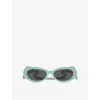 Tiffany & Co Womens Blue Tf4221 Oval-frame Acetate Sunglasses In Blue