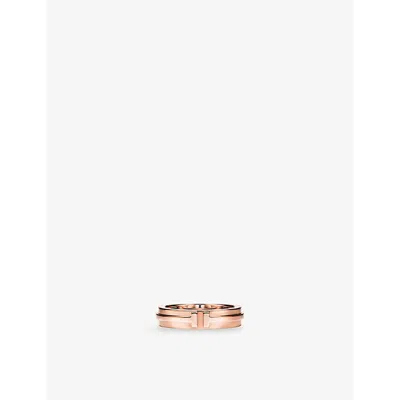 Tiffany & Co Womens Rose Gold Tiffany T Narrow 18ct Rose-gold Ring