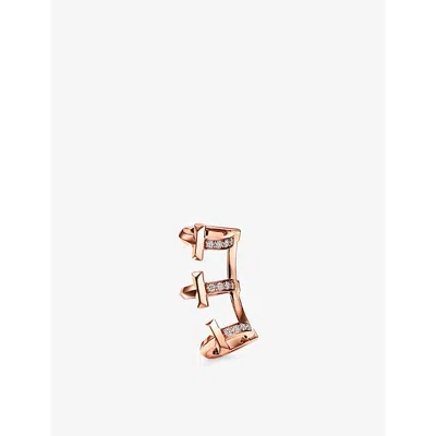 Tiffany & Co Womens Rose Gold Tiffany T T1 18ct Rose-gold And 0.3ct Brilliant-cut Diamond Ear Cuff