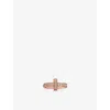 Tiffany & Co Womens Rose Gold Tiffany T T1 Narrow 18ct Rose-gold And 0.45ct Brilliant-cut Diamond Ring In Rose Gold