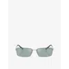 Tiffany & Co Womens Silver Tf3108b Rectangle-frame Metal Sunglasses In Silver