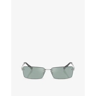 Tiffany & Co Womens Silver Tf3108b Rectangle-frame Metal Sunglasses
