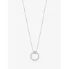 Tiffany & Co Womens Tiffany T 18ct White-gold And 0.06ct Brilliant-cut Diamond Pendant Necklace White Gold In White Gold