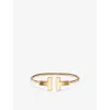 Tiffany & Co Womens Yellow Gold Tiffany T Wide Wire 18ct Yellow-gold Bracelet In Yellow Gold
