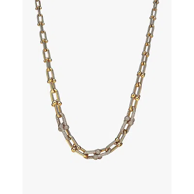 Tiffany & Co Womens Tiffany Hardwear Graduated Link 18ct Yellow-gold And 9.07 Pavé-diamond Necklace Yellow Gold