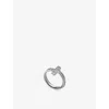 Tiffany & Co Womens White Gold Tiffany T T1 Narrow 18ct White-gold And 0.4ct Brilliant-cut Diamond Ring In White Gold
