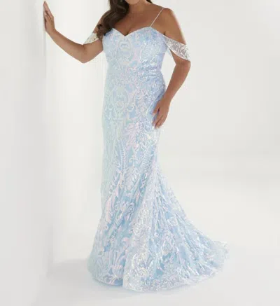 Tiffany Designs Sweetheart Prom Dress In Sky In Blue
