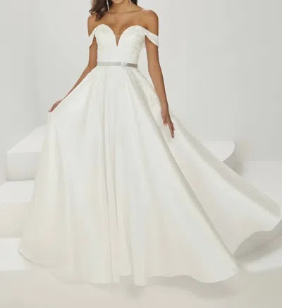 Tiffany Designs Women's A-line Sweetheart Neckline Dress In Ivory In White
