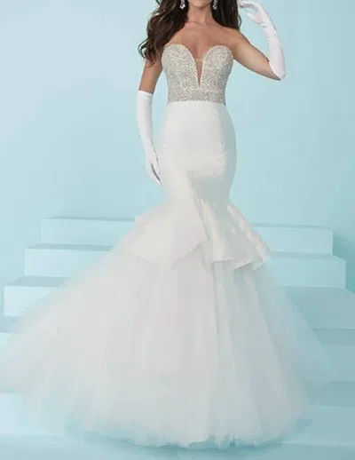 Tiffany Designs Women's Formal Dress In Ivory Ivory In White