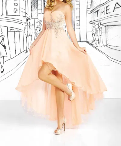 Tiffany Designs Women's Prom Dress In Orange Sherbet In Pink