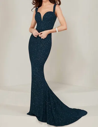 Tiffany Designs Women's Slim Dress In Teal In Blue