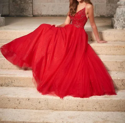 Tiffany Designs Women's Tulle Skirt Dress In Redred