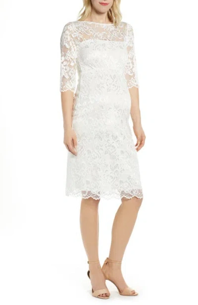Tiffany Rose Amelia Lace Maternity Sheath Dress In White