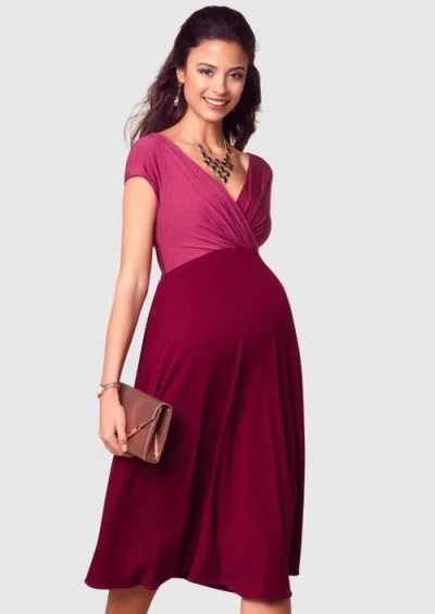 Tiffany Rose Maternity Alessandra Maternity Dress In Burgundy