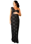 Tiffany Rose Maternity Galaxy Maternity Gown Long In Black
