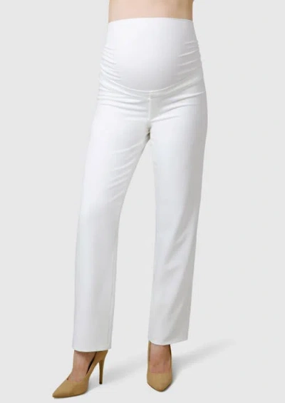 Tiffany Rose Maternity Remi Straight Leg Trouser In White