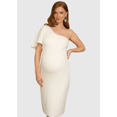Tiffany Rose Maternity Taylor One Shoulder Dress In White