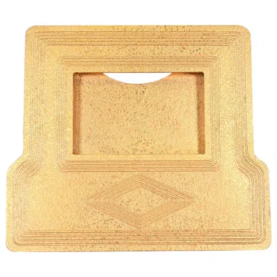 Pre-owned Tiffany Studios New York Graduate Bronze Doré Desk Calendar Or Picture Frame In Orange