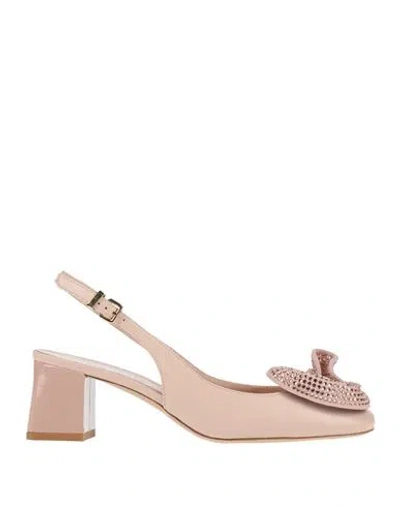 Tiffi Woman Pumps Light Pink Size 8 Leather