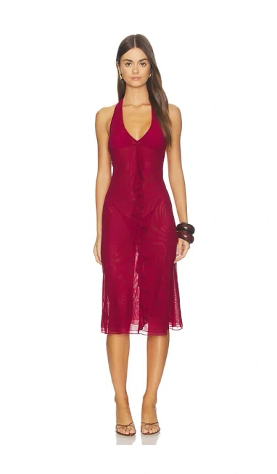 Tiger Mist Ash Dress In Red