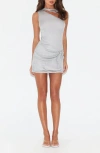Tiger Mist Azelma Sleeveless Minidress In Silver