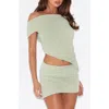 Tiger Mist Cobi Asymmetric One-shoulder Tank In Green