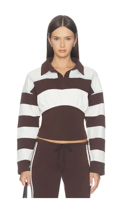 Tiger Mist Collins Rugby  탑 In Brown Stripe