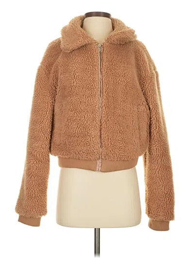 Pre-owned Tiger Mist Faux Fur Jacket In Brown