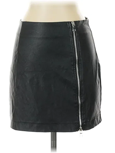 Pre-owned Tiger Mist Faux Leather Skirt In Black