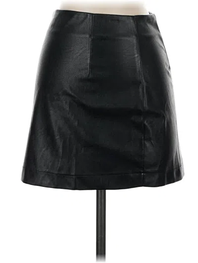 Pre-owned Tiger Mist Faux Leather Skirt In Black